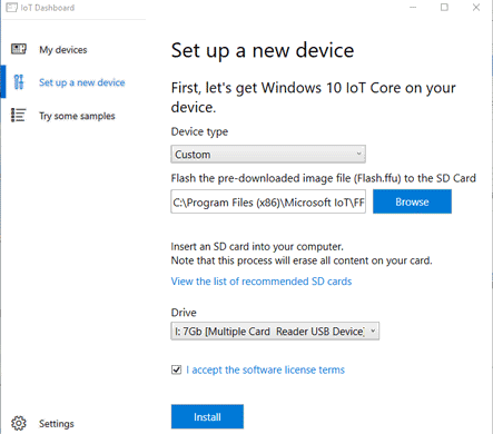 Windows IoT Device Setup