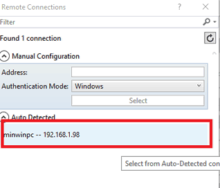 Visual Studio Remote Connections