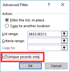 excel 2016 filter cells