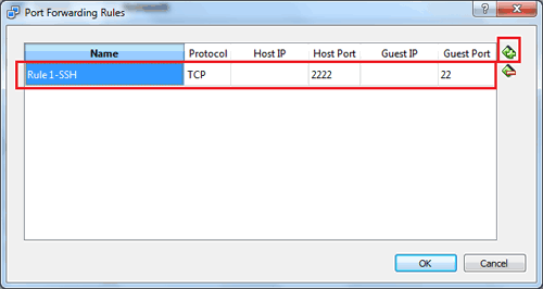 VirtualBox Port Forwarding Rule
