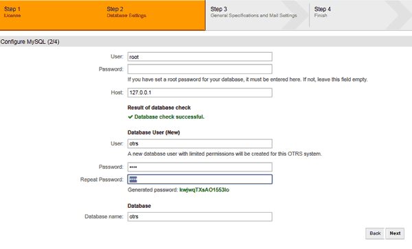 Configure MySQL