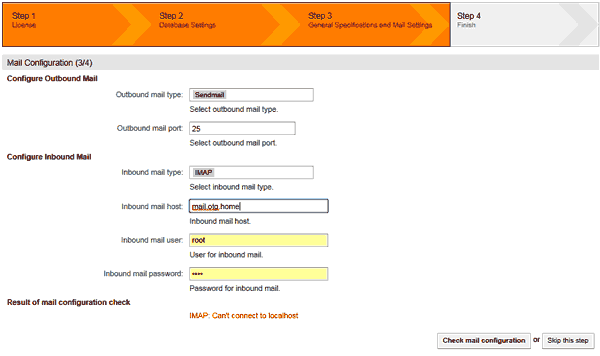 Mail Configuration