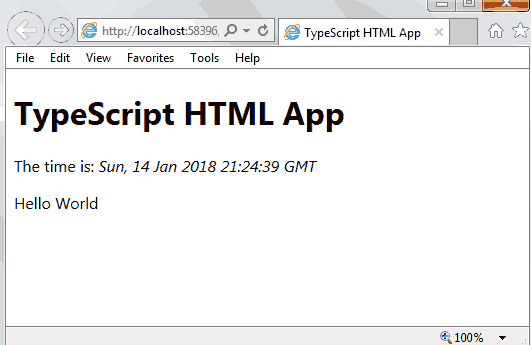 TypeScript Greeter