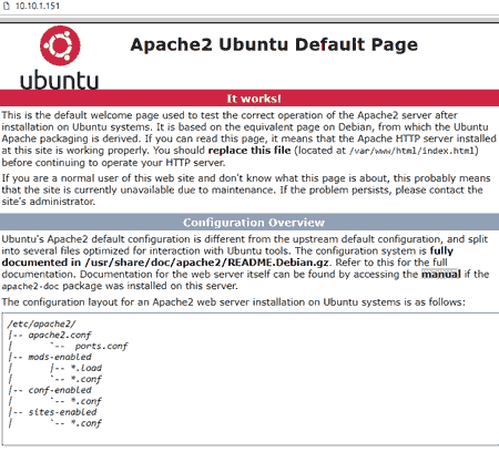 Apache2 Default Page