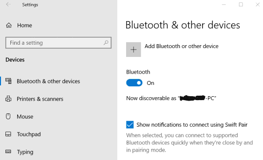 Bluetooth Settings