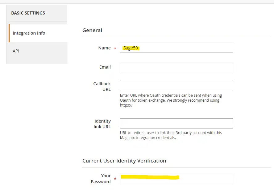 Create Integration