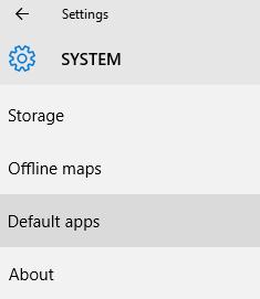 windows 10 default app