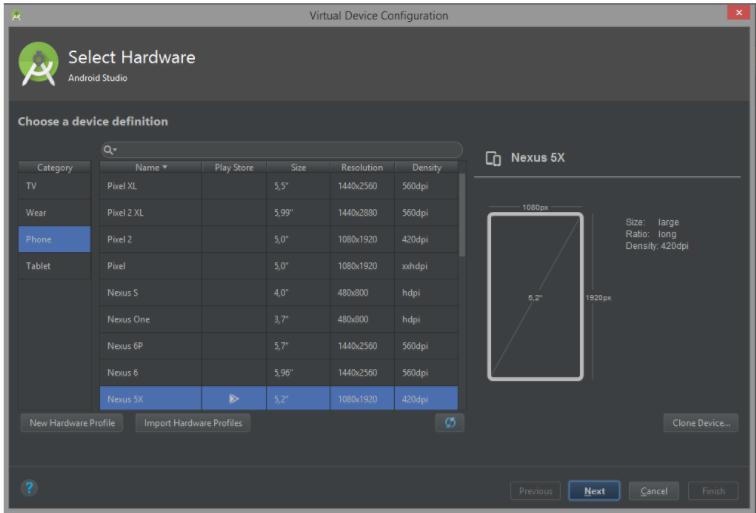 New Hardware Profile